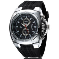 Hot V6 Watch Big Round Dial Black Silicone Quartz Analog Design Men Sport Watch male sports Wristwatch 3 colors mascuion relojes-Sports watch