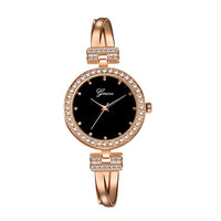 Ginave Women Wrist Watches Fashion Stainless Steel Band Analog Quartz Round woman watch women watches rose gold relogio feminino-Women Watch