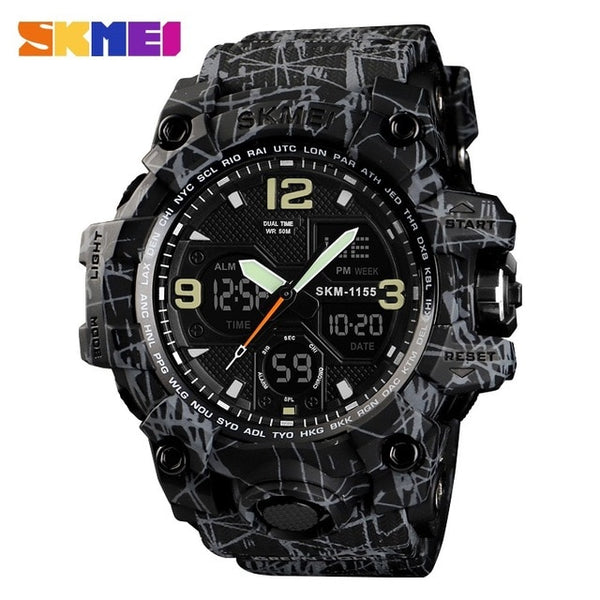 Top Brand Luxury SKMEI Men Digital LED Military Watches Men's Analog Quartz Digital Watch Outdoor Sport Watch Relogio Masculino-Sports watch