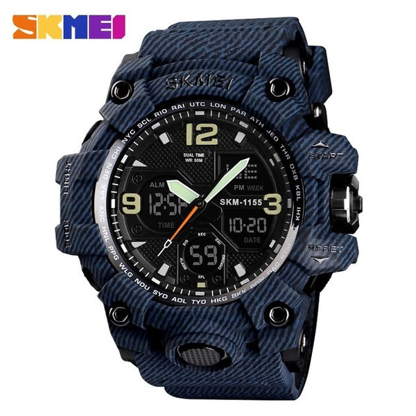 Top Brand Luxury SKMEI Men Digital LED Military Watches Men's Analog Quartz Digital Watch Outdoor Sport Watch Relogio Masculino-Sports watch