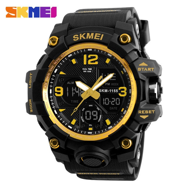 Top Brand Luxury SKMEI Men Digital LED Military Watches Men's Analog Quartz Digital Watch Outdoor Sport Watch Relogio Masculino-Sports watch