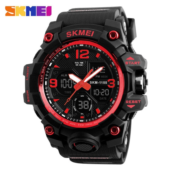 Top Brand Luxury SKMEI Men Digital LED Military Watches Men's Analog Quartz Digital Watch Outdoor Sport Watch Relogio Masculino-Sports watch