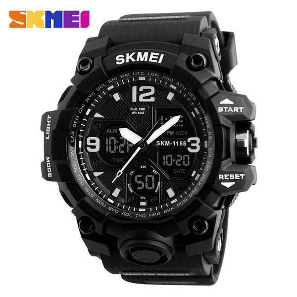 Top Brand Luxury SKMEI Men Digital LED Military Watches Men's Analog Quartz Digital Watch Outdoor Sport Watch Relogio Masculino-Sports watch