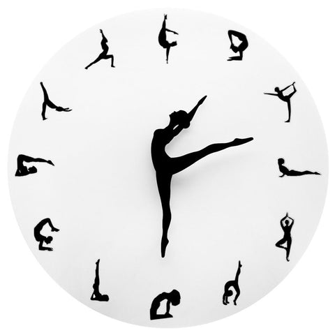 Timelike Wall Clock Ballerina Ballet Dancing Girl Pattern Acrylic Clocks 30X30Cm For Gift-Wall clock