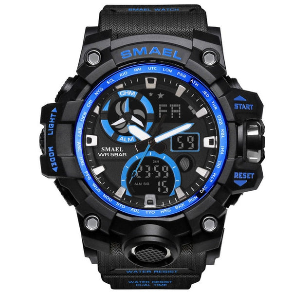 Sports Watch SMAEL Men Military Watch Dual Display Analog Digital LED Electronic Watches relogios 1545 Sport Watch Men S Shock-Sports watch