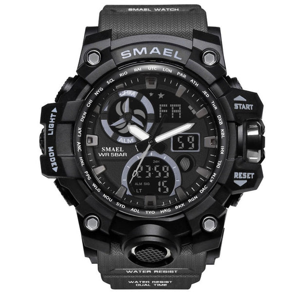 Sports Watch SMAEL Men Military Watch Dual Display Analog Digital LED Electronic Watches relogios 1545 Sport Watch Men S Shock-Sports watch