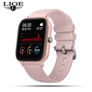 LIGE P8 1.4 inch Smart Watch Men Full Touch Fitness Tracker Blood Pressure Sports Smart Clock Women Smart watch for Android ios-Smart watch