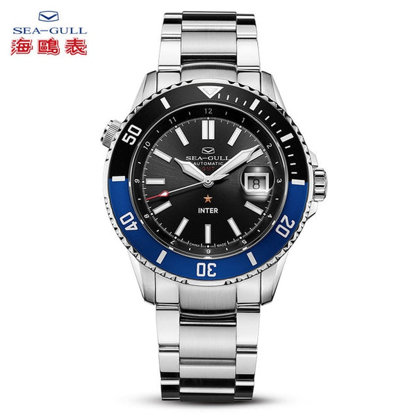 Seagull men's watch Inter Milan Ocean Star 200 meters waterproof 2019 new fashion automatic mechanical watch 816.22.6112-Men Watch