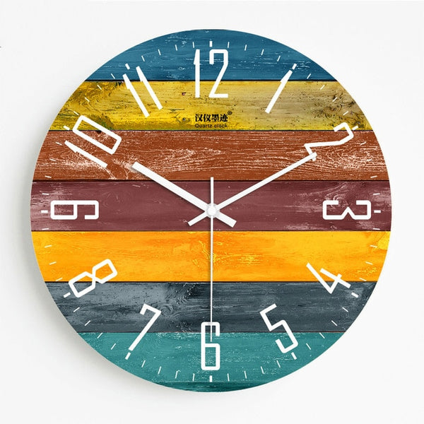 10/12/14/16 Inch Wood Wall Clock Simple Modern Clocks Artistic Brief Wooden Wall Watch Home Decor Silent-Wall clock