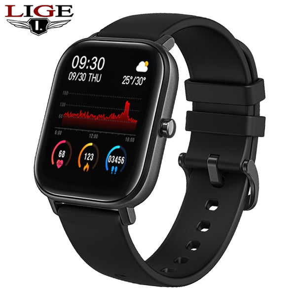 LIGE P8 1.4 inch Smart Watch Men Full Touch Fitness Tracker Blood Pressure Sports Smart Clock Women Smart watch for Android ios-Smart watch