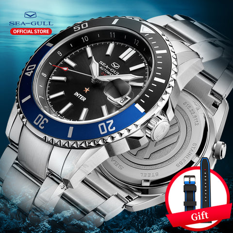 Seagull men's watch Inter Milan Ocean Star 200 meters waterproof 2019 new fashion automatic mechanical watch 816.22.6112-Men Watch