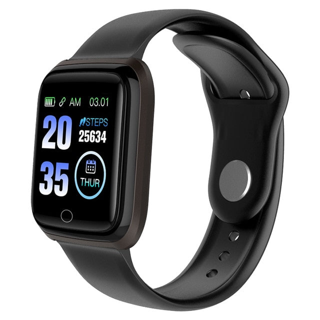 Fitness Watch M6 Smart Watch 5ATM WaterProof Bluetooth Sport Heart Rate Tracker Call/Message Reminder Smartwatch for Android iOS-Smart watch