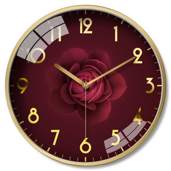 Nordic Living Room Wall Clock  Luxury Creative Simple Bedroom Mute Round Modern Fashion Quartz Clock Watch Seat Home Decor 5WD-Wall clock