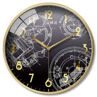 Nordic Living Room Wall Clock  Luxury Creative Simple Bedroom Mute Round Modern Fashion Quartz Clock Watch Seat Home Decor 5WD-Wall clock