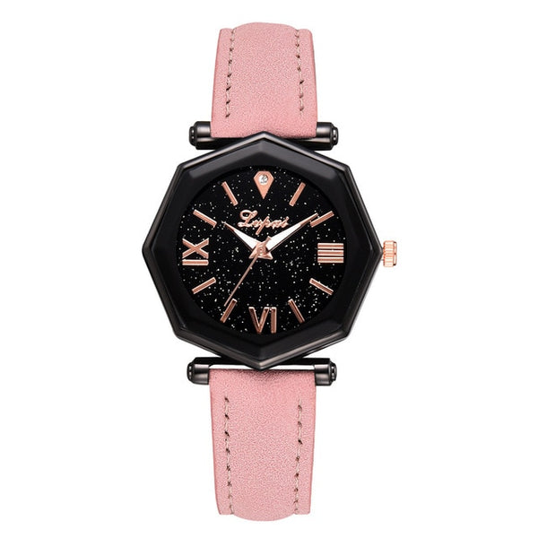 Women Watches Woman Fashion Watch Luxury Brand Feminine Star Trend Diamond Design Simple Quartz Big Roman Numerals Female Clock-Women Watch