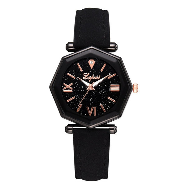 Women Watches Woman Fashion Watch Luxury Brand Feminine Star Trend Diamond Design Simple Quartz Big Roman Numerals Female Clock-Women Watch