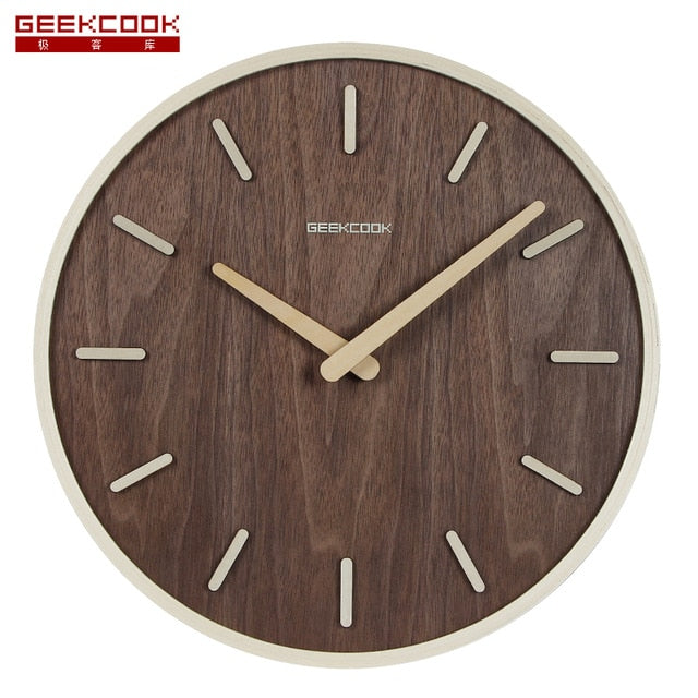 Kitchen Vintage Wall Clock Silent Wood Children Wood Wall Clocks Home Decor Mute Kids Vintage Montre Murale Wall Watch JJ60WC-Wall clock