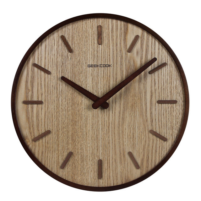 Kitchen Vintage Wall Clock Silent Wood Children Wood Wall Clocks Home Decor Mute Kids Vintage Montre Murale Wall Watch JJ60WC-Wall clock