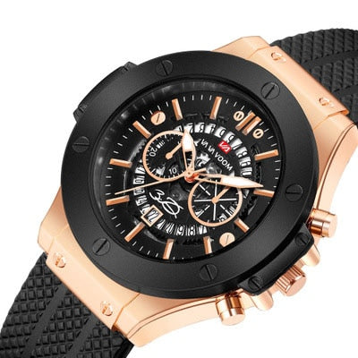 Mens watches top brand luxury Hollow calendar watch for men waterproof silicone watch Explosive models sport sports men's watch-Sports watch