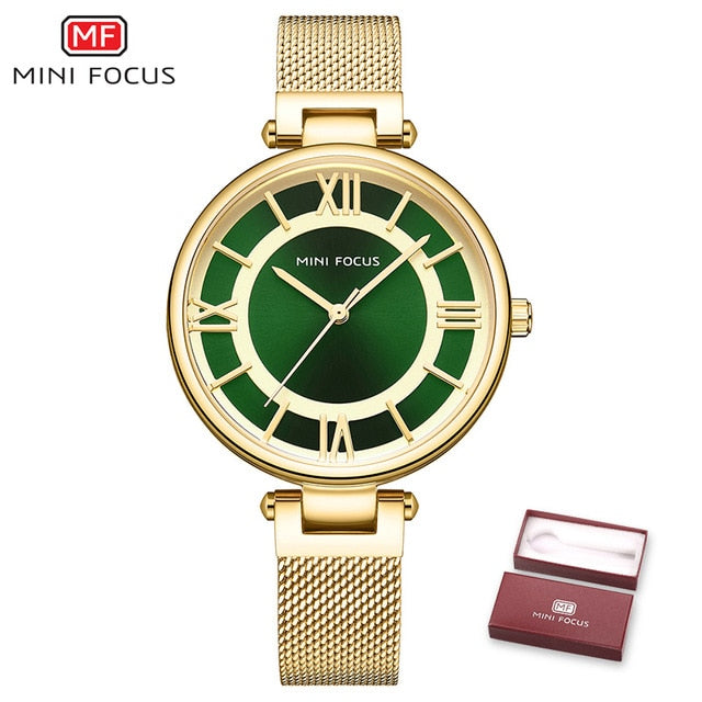 MINIFOCUS Top Luxury Brand Women Watches Ladies Quartz Watch Lover Girl Wristwatches Clock Female Relogio Feminino Montre Femme-Women Watch