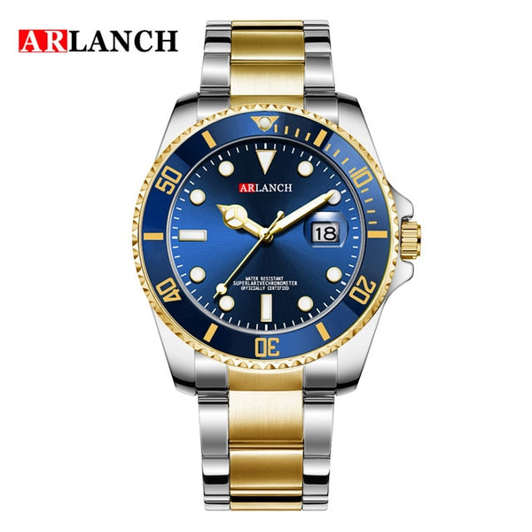 ARLANCH Fashion Mens Watches Top Brand Luxury Wristwatch Quartz Clock Black Watch Men Waterproof Sports Relogio Masculino xfcs-Sports watch