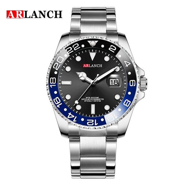 ARLANCH Fashion Mens Watches Top Brand Luxury Wristwatch Quartz Clock Black Watch Men Waterproof Sports Relogio Masculino xfcs-Sports watch