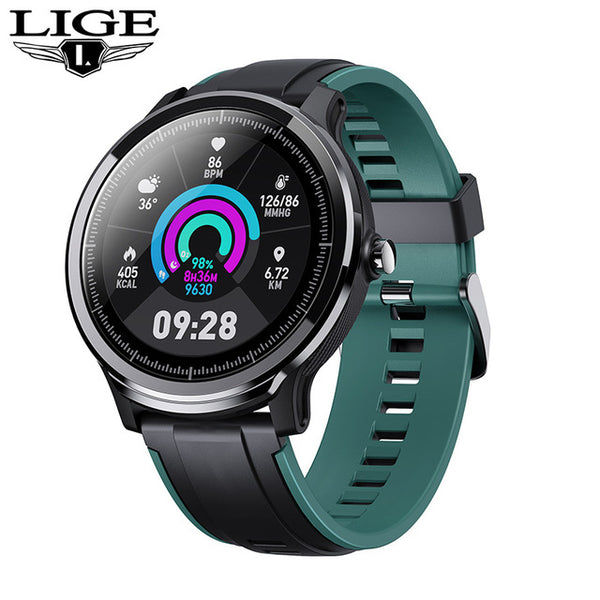 LIGE 2019 New 1.3'' Full round LCD smart watch men IP68 waterproof sport for iPhone/Android Fitness tracker smartwatch men women-Smart watch