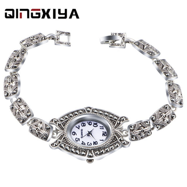 QINGXIYA Luxury Crysta Bracelet Women Watches Top Brand Fashion Diamond Ladies Quartz Watch Female Wratch Montre Femme Relogio-Women Watch