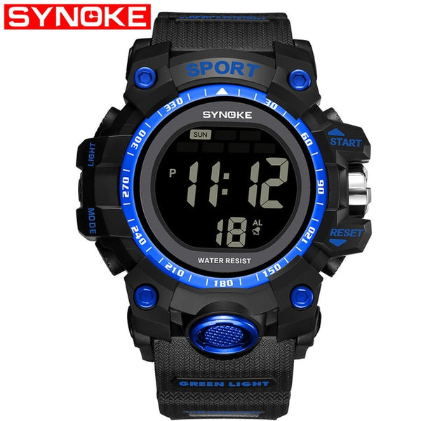 Men Sports Digital Waterproof Watch Men's Boy LCD Digital Stopwatch Date Sport Wrist Watches Relogio Masculino Digital Gift-Sports watch