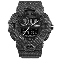 New Camouflage Military Watch Smael Watch Men Sports Watch Led Quartz Clock Men Sport Wristwatch 8001 Mens Army Watch Waterproof-Sports watch