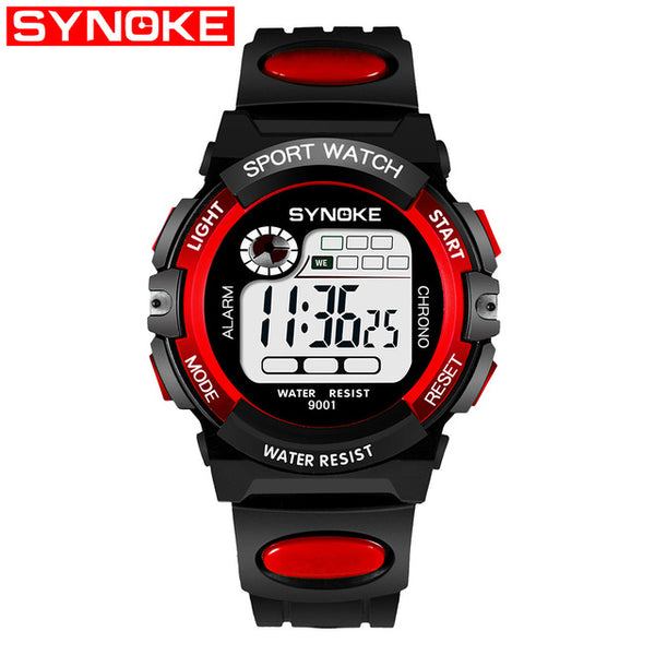 PANARS Sport Children Kids Watches Digital  Boy 3M Waterproof LED Alarm Date Sports Electronic Watch Red Relogio Masculino-Sports watch