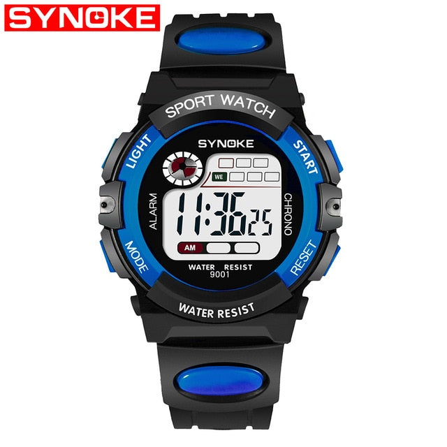 PANARS Sport Children Kids Watches Digital  Boy 3M Waterproof LED Alarm Date Sports Electronic Watch Red Relogio Masculino-Sports watch