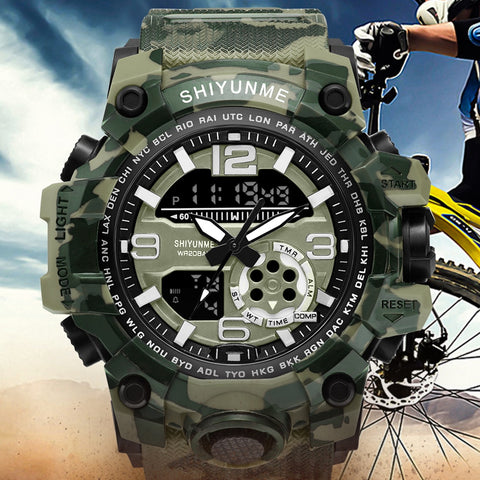 SHIYUNME Outdoor Sport Watches Men Military Waterproof LED Digital Watch Chronograph Sports Male Clock Relogio Masculino-Sports watch