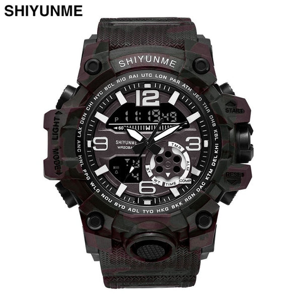 SHIYUNME Outdoor Sport Watches Men Military Waterproof LED Digital Watch Chronograph Sports Male Clock Relogio Masculino-Sports watch