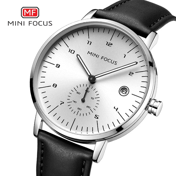 relogio masculino MINI FOCUS Watch Men Top Brand Luxury Quartz Mens Watches Sports Leather Waterproof Military Clock Male New-Sports watch