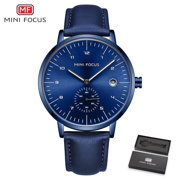 relogio masculino MINI FOCUS Watch Men Top Brand Luxury Quartz Mens Watches Sports Leather Waterproof Military Clock Male New-Sports watch