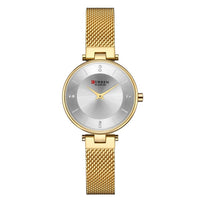 CURREN Womens Watches Slim Fashion Quartz Diamond Watch With Stainless Steel Mesh Strap 9031 Female Clock Relogio Feminino-Women Watch