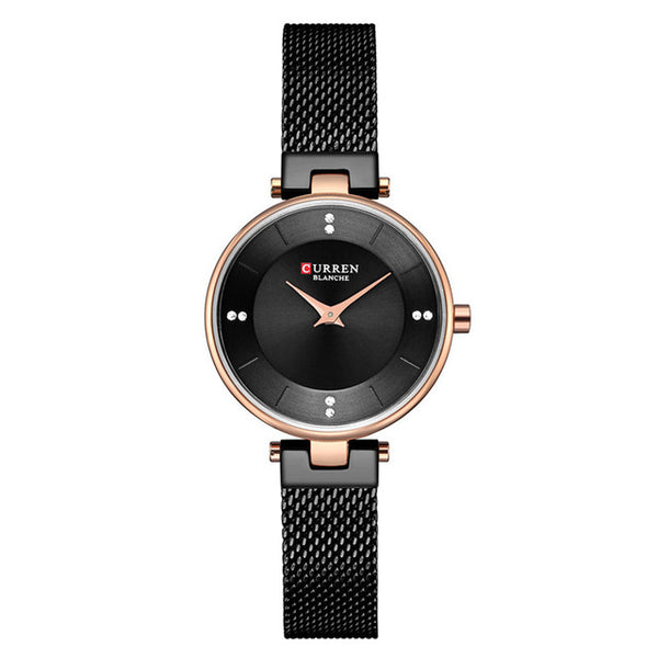 CURREN Womens Watches Slim Fashion Quartz Diamond Watch With Stainless Steel Mesh Strap 9031 Female Clock Relogio Feminino-Women Watch