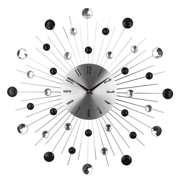 Luxury Design Large Metal Art Wall Clock Duvar Saati Relogio De Parede Clock Morden Horloge murale For Living Room Decoration-Wall clock